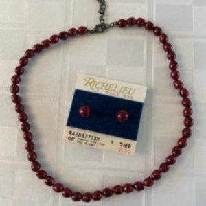 Earrings and necklace